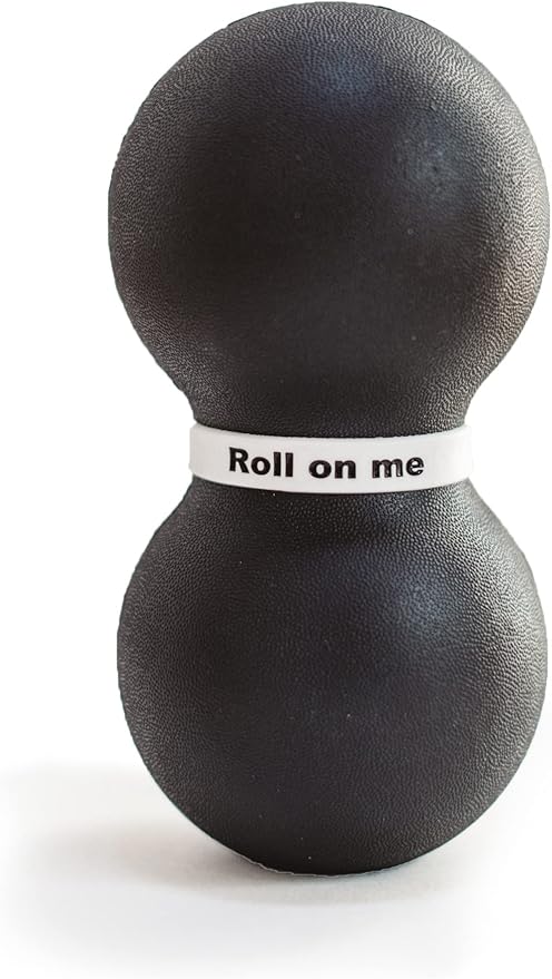 Infinity Roller, Peanut Foam Roller, Large 8-Inch Double Massage Ball Exercise Roller (Black - Firm)