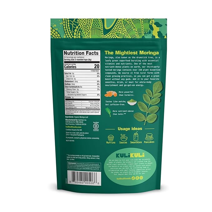 Kuli Kuli Moringa Vegetable Powder, 7.4 oz
