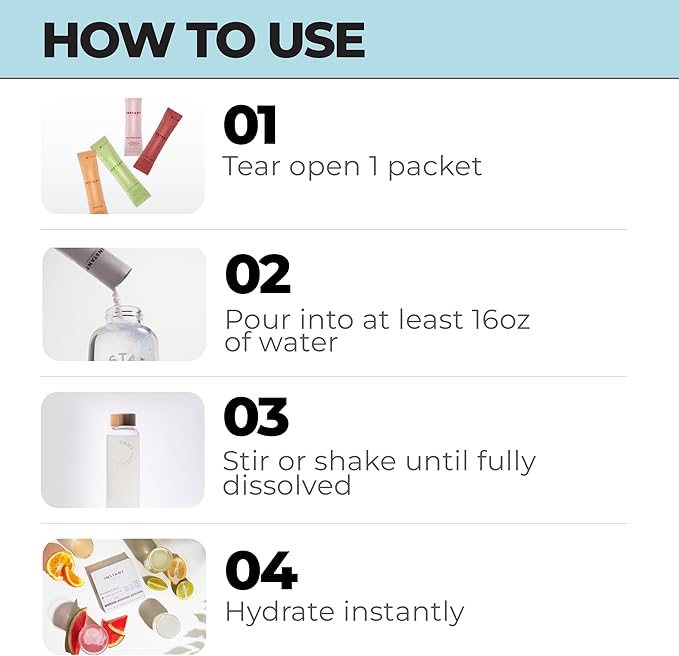 Instant Hydration Electrolytes Powder Packets - Variety Pack - Zero Sugar - Keto, Vegan, Gluten-Free, Non-GMO - Boost Recovery, Brain Function, Muscle & Tissue Health - 12 Sticks