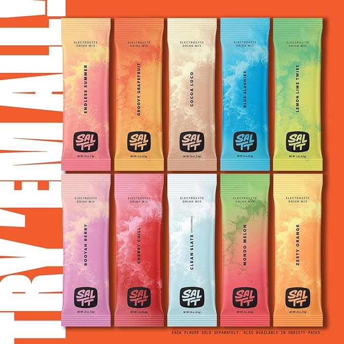 Keto Chow SALTT Electrolytes Powder Packets, Caramel Vibes (30 Hydration Packets) - Magnesium, Potassium, Sodium, Trace Minerals - Vegan, Gluten Free, Sugar Free - Travel Essentials - Made in USA