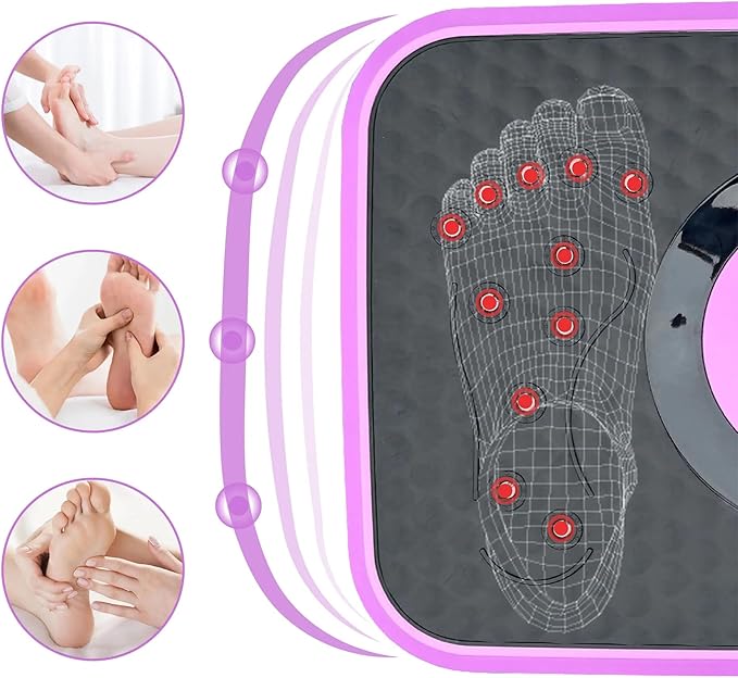 Vibration Plate Fitness Platform Whole Body Exercise Machine with 120 Speed Levels, Lymphatic Drainage, Fat Burning, and Weight Loss, Perfect for Women, Men, and Home Gym Exercise