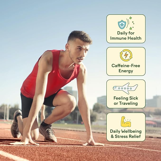 Feel Goods Immunity Icon, Zero Sugar, Vitamin C, A, B, D, E & Zinc, Organic Elderberry, Ashwagandha, Drink Mix Powder, Vegan, Non GMO, Caffeine & Gluten Free | Peach Lemonade, 30 Servings