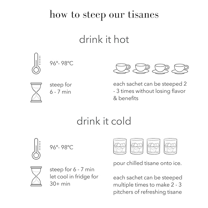 qìsane Chrysanthemum Tea Bags with Organic Dried Goji Berries - Dried Chrysanthemum Flowers, Dried Longan Fruit & Jujube Dates - Herbal Tea to Support Calmness & Well-Being - 10 sachets (~30 cups)