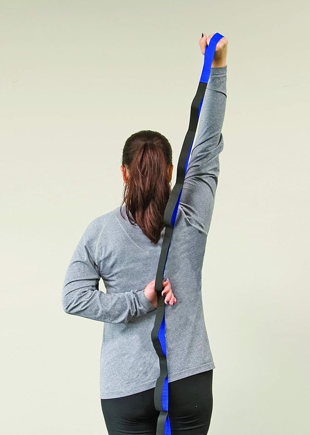 RangeMaster Stretch Strap with Exercise Guide│ Versatile Multi-Loop Strap Perfect for Yoga, Pilates, and Physical Therapy │ Portable │ Helps Improve Flexibility