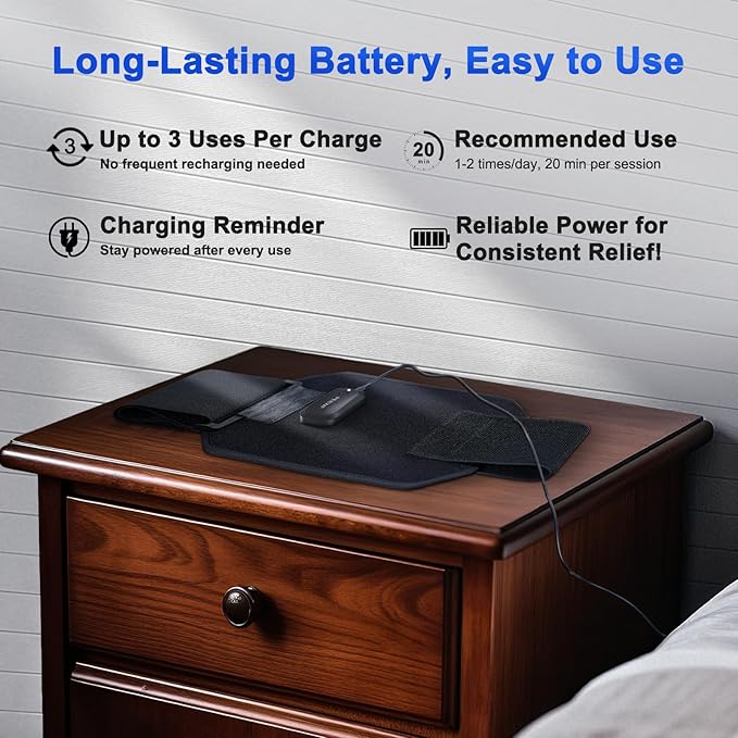 Wireless Lower Back Therapy Pad – Soothing 660nm Red & 850nm Near-Infrared Light with Built-in Gentle Heating Wires for Arthritis & Muscle Pain Relief | Auto Shut-Off