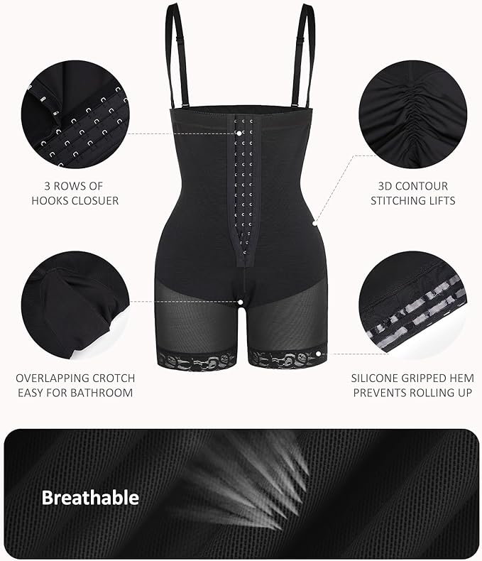 FeelinGirl Faja Body Shaper Tummy Control Shapewear for Women Butt Lifter Post Surgery Fajas Postparto Para Mujer