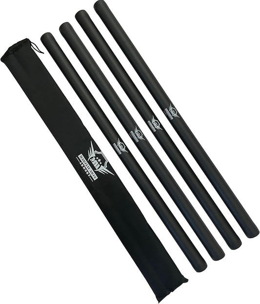 Foam Padded Escrima Sticks for Safe Practice Training with Carry Bag Case - 4 Pack