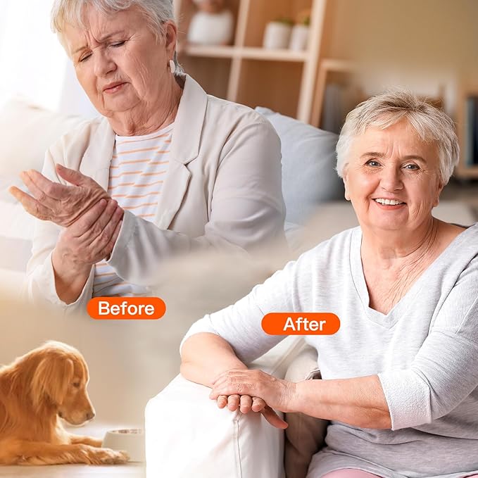 Wireless Red Light Therapy Glove for Hands – 660nm & 850nm Near-Infrared | Pain Relief for Arthritis, Carpal Tunnel, Sore Muscles | 30 LEDs + Built-in Gentle Heating Wires | Breathable | Auto Shut-Off