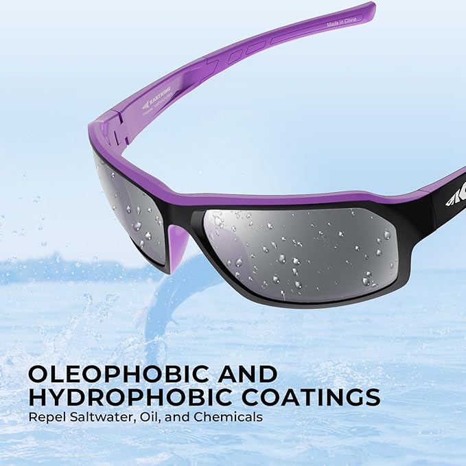 KastKing Chippewa Polarized Fishing Sunglasses, UV400 Protection Full Wrap Frame Sports Cycling Sunglasses, 1.0mm TAC Lenses