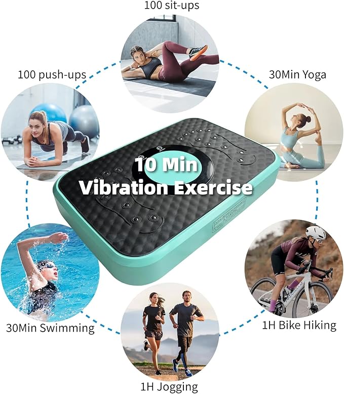 Vibration Plate Fitness Platform Whole Body Exercise Machine with 120 Speed Levels, Lymphatic Drainage, Fat Burning, and Weight Loss, Perfect for Women, Men, and Home Gym Exercise