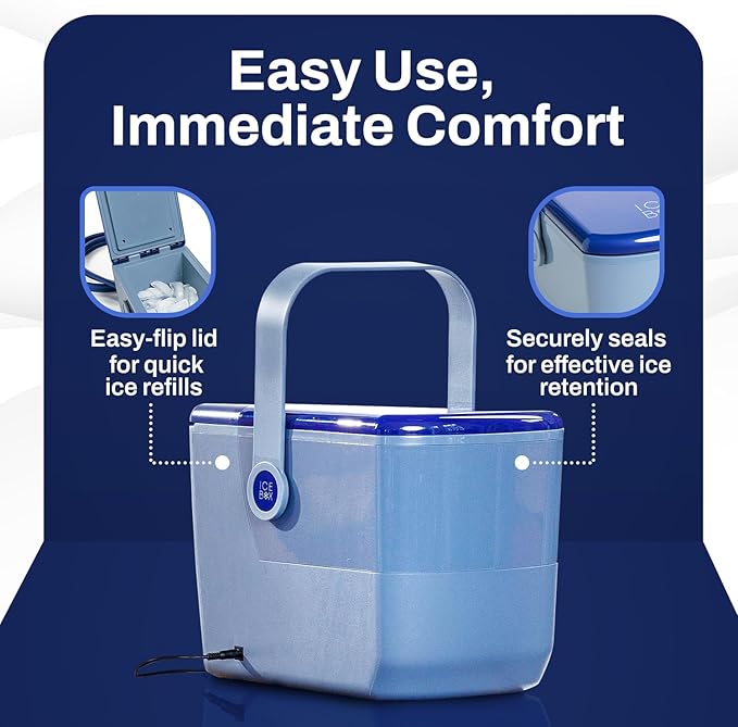 Ice Box - Advanced Cooling Ice Therapy Machine with Ankle Wrap - Ankle Ice Pack Wrap for Targeted Pain Relief, Post Injury/Surgery Recovery, and More