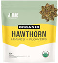 J MAC BOTANICALS Organic Hawthorn Leaf and Flower (16 oz) Dried Hawthorne leaves