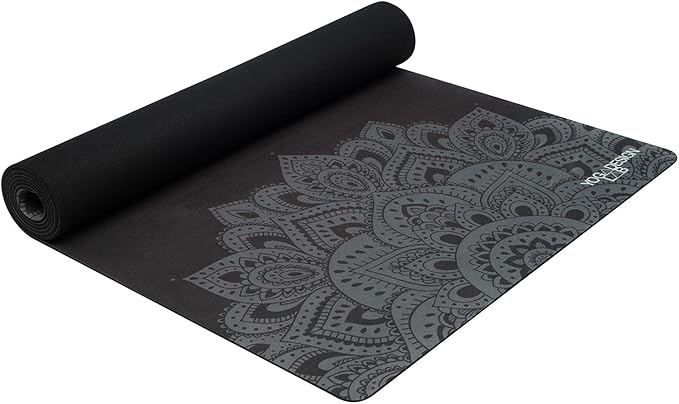 YOGA DESIGN LAB | The Combo Yoga Mat | 2-in-1 Mat+Towel | Eco Luxury | Ideal for Hot Yoga, Power, Bikram, Ashtanga, Sweat | Studio Quality | Includes Carrying Strap!