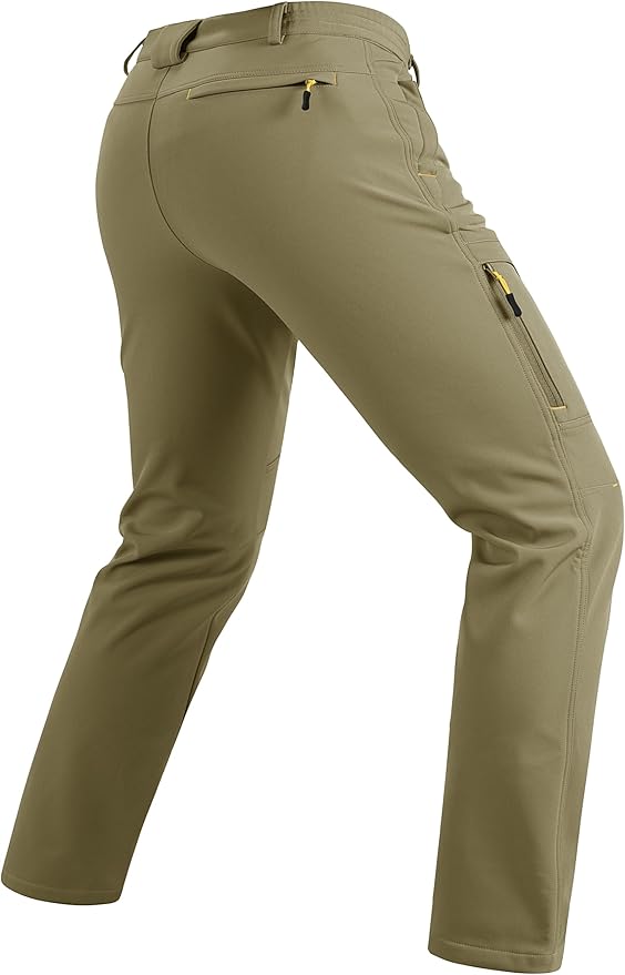 TACVASEN Winter Pants for Men Fleece Lined Waterproof Pants Insulated Hiking Pant for Ski Snowboard Outdoor Work Hunting