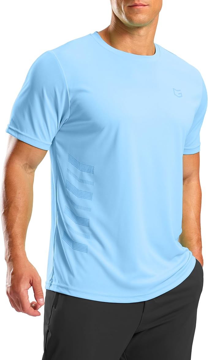 G Gradual Men's Workout Shirts Quick Dry Athletic Running T-Shirts Lightweight Moisture Wicking Short Sleeve Sports Gym Tops