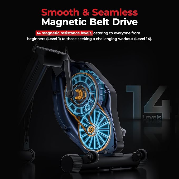 Sunny Health & Fitness Smart Folding X-Bike, Portable Compact Exercise Bike for Indoor Cycling Workout, Home Cardio Training Machine, Free SunnyFit App Bluetooth Connect, Optional Foldable Recumbent