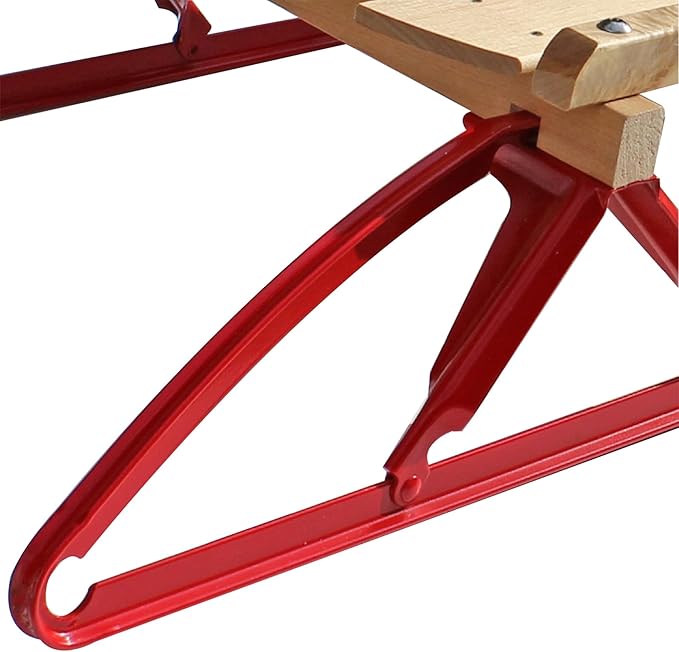 Flexible Flyer Metal Runner Sled. Steel & Wood Steering Snow Slider
