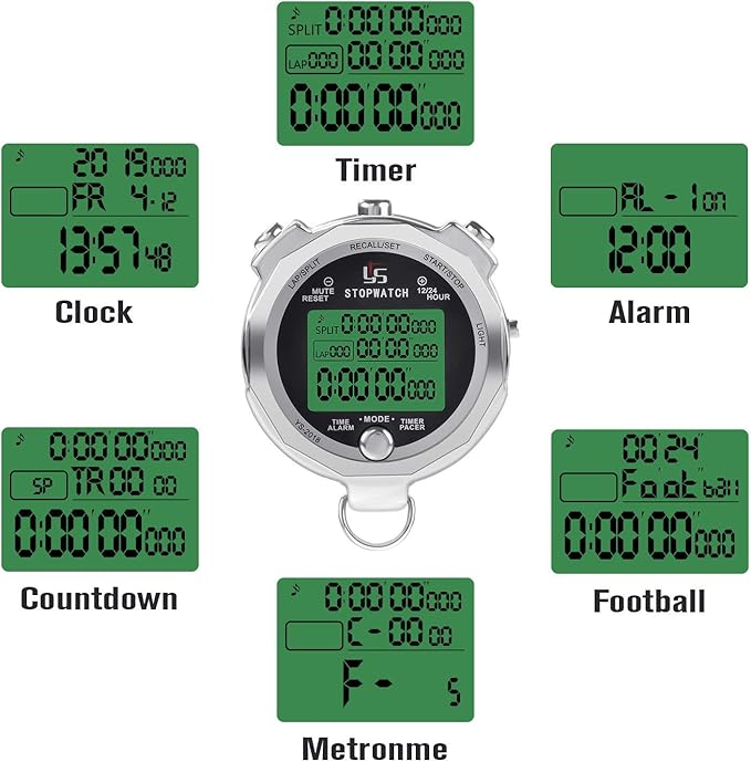 LAOPAO Melt Stopwatch, Clock Daily Rainproof Digital Timer for Sports Match,Competition,Coach,Referee,Training,Timing