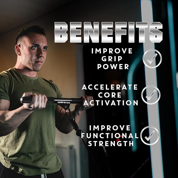 EVMT 15-Inch LAT Pulldown Attachments for Home Gym – LAT Pull Down Bar, Cable Machine Accessories for Tricep Bar, Bicep, Back Training, Full Rotation, Heavy-Duty Strength Workout Equipment