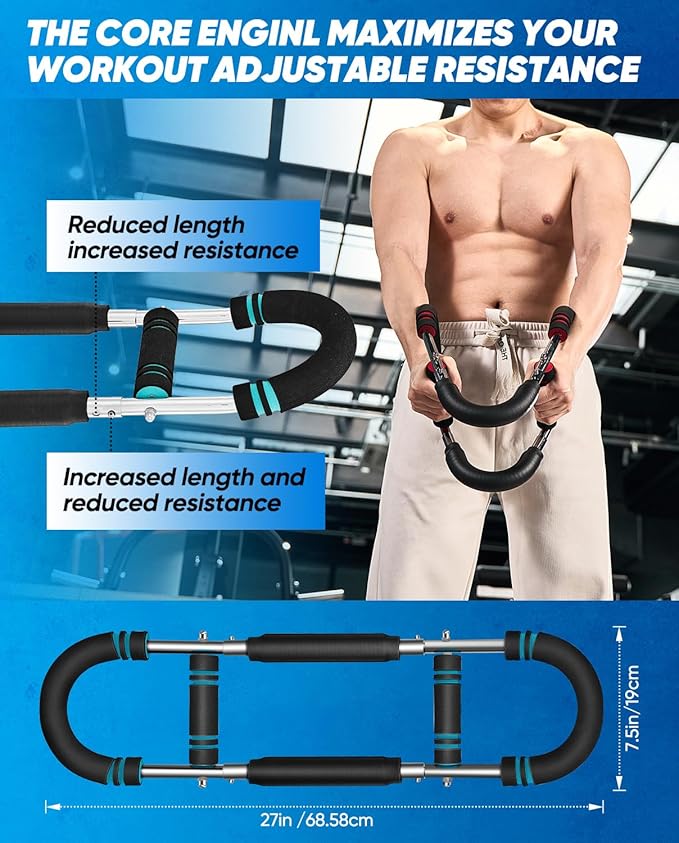 Saker Twister Arm Trainer,PowerTwist Arm Trainer,Home Workout Equipment,Upper Body Strength Training Machine,Detachable Design,Fitness Anywhere