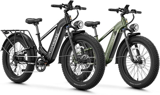 LEONX M2 Pro Electric Bike,1800W Motor Electric Bike for Adults, 26'' x 4.0'' Fat Tire Ebike with 48V 17.5AH Battery, 36MPH 85Miles Long Range Electric Mountain Bike, Up to 110 Nm