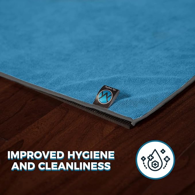 Youphoria Yoga Microfiber Non-Slip Towel - Hot Yoga Mat Towel for Enhanced Grip and Sweat Absorption