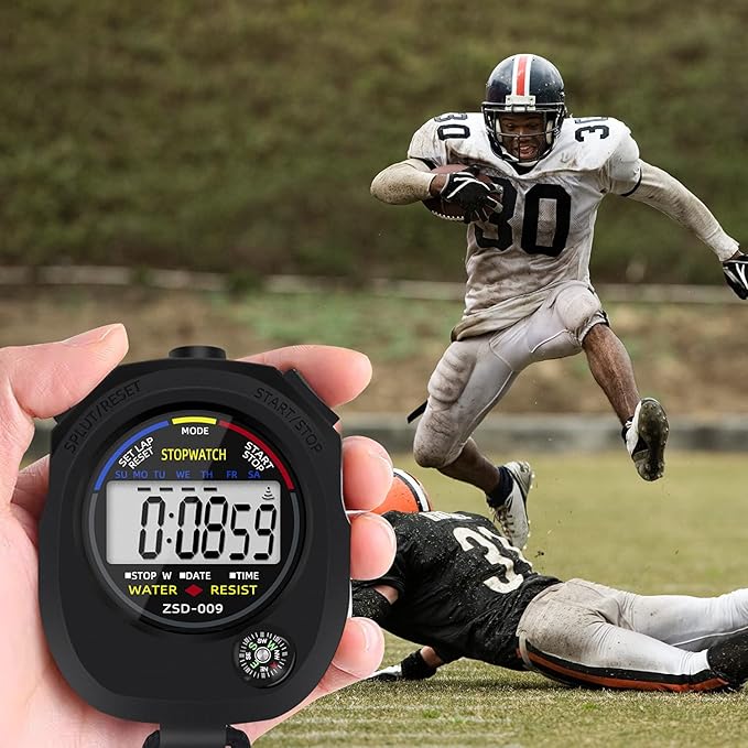 Multi-Function Electronic Digital Sport Stopwatch Timer, Large Display with Date Time and Alarm Function,Suitable for Sports Coaches Fitness Coaches and Referees (15pack)