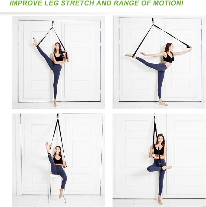 UBING Leg Stretcher, Door Flexibility Trainer, Over The Door Strech Strap for Flexibility, Splits Trainer for Dance Ballet Cheer Gymnastics Taekwondo Stretching