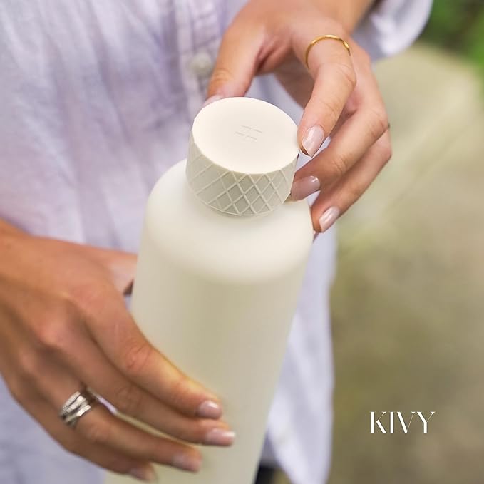 KIVY Tritan Water Bottle 2nd Generation (White Gold, 22oz)