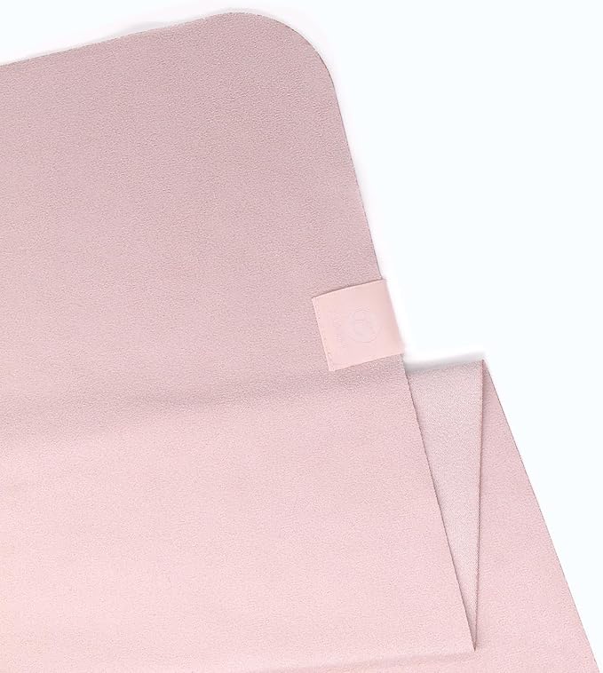Eunzel Hot Yoga Towel, Super Absorbent Yoga Mat Towel Soft Suede Microfiber Non-Slip Towel for Bikram Pilates and Yoga Mats 72" x 26.5", Pink