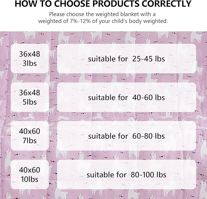 L'AGRATY Weighted Blanket - 36"x48" 5lbs Weighted Blanket Microfiber Material with Glass Beads Small Blanket for All-Season Summer Fall Winter Soft Thick Blanket