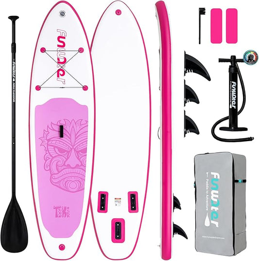 FunWater Inflatable Ultra-Light Stand Up Paddle Board for All Skill Levels with Premium SUP Paddleboard Accessories,Non-Slip Comfort Deck for Youth & Adults