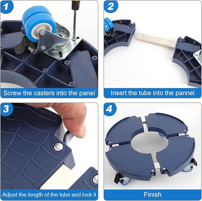 W B D WEIBIDA Plant Caddy with Wheels Heavy Duty 440lbs Capacity, Adjustable 15-21 Inch Rolling Plant Stand Indoor Outdoor, Large Plant Cart Dolly with Casters for Flower Pot Garden Pot Mover