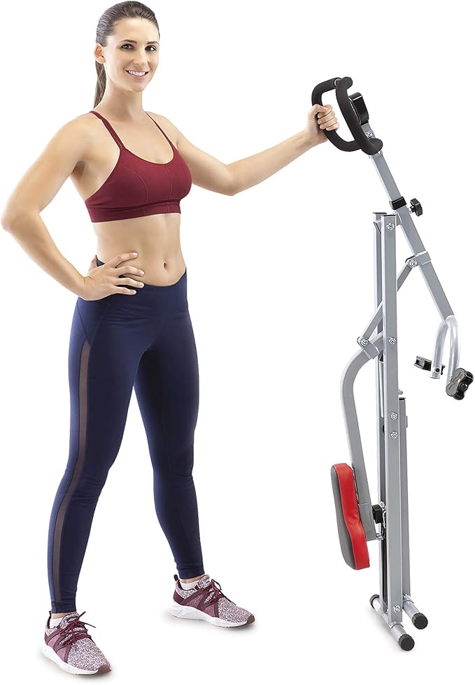 Marcy Squat Rider Machine for Glutes and Quads Workout XJ-6334, Silver & Black