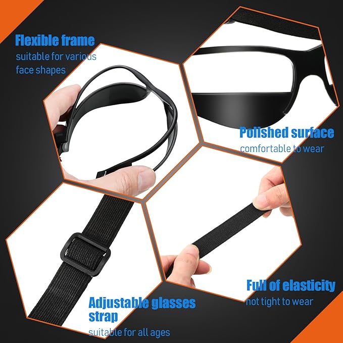 Dribbling Goggles Basketball Sports Glasses Adjustable Dribbling Black Goggles Basketball Training Equipment