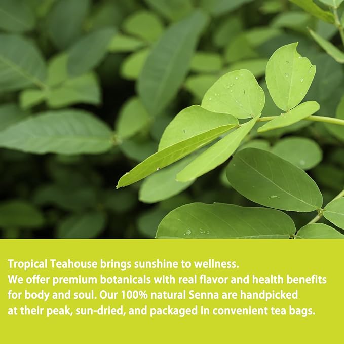 Samcci - Senna Tea, 50 Teabags, 1.5g/bag - Senna Leaf Tea for Constipation -Digestive - Poop for Promoting Digestion - Colon Cleanse -Non-GMO - Caffeine-free