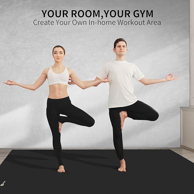 CAMBIVO Yoga Mat for Women and Men, Extra Long and Wide Exercise Mat(72"x48"/84"x30"), Large Non Slip Workout Mat for Yoga, Pilates, Fitness, Barefoot Workouts, Home Gym Studio