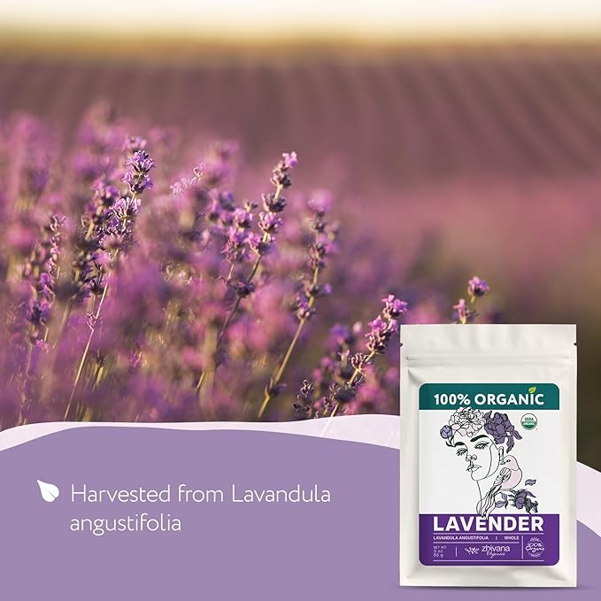 Super Value Pack 5 LB - Organic Food Grade Lavender Flower – Loose Leaf Lavender Tea - Lavandula Angustifolia - Edible Lavander for Drinks, Cooking & Baking