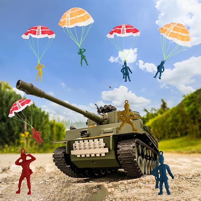 Manmel 40PCS Parachute Toy, Outdoor Flying Toy for Kids 3 4 5 6 7 8 9, Mini Paratroopers Army Parachute Flying Throwing Outside Toys for Toddlers, Boys, Girls, Party Favors, Goodie Bag Stuffers