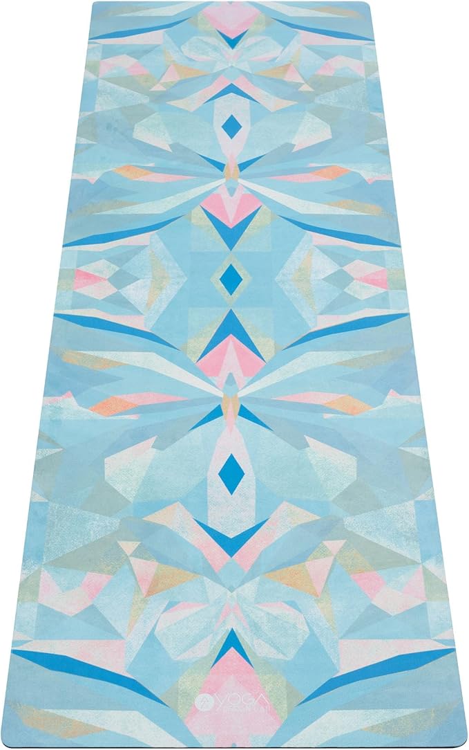 YOGA DESIGN LAB | The Combo Yoga Mat | 2-in-1 Mat+Towel | Eco Luxury | Ideal for Hot Yoga, Power, Bikram, Ashtanga, Sweat | Studio Quality | Includes Carrying Strap!