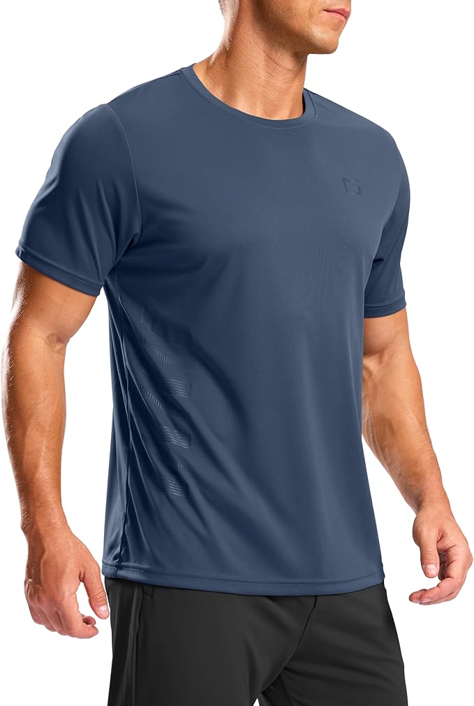 G Gradual Men's Workout Shirts Quick Dry Athletic Running T-Shirts Lightweight Moisture Wicking Short Sleeve Sports Gym Tops