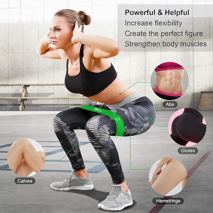 Himaly Anti-Break Resistance Band, Elastic Exercise Band, Hand and Ankle Straps, Indoor and Outdoor Fitness, Portable Resistance Band, Whole Body Exercise