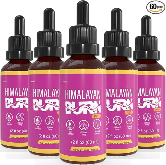 Himalayan Burn Pro Dietary Supplement, 2 fl oz, Natural Energy Blend, 60 Servings (5)