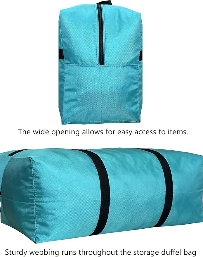 Extra Large Storage Duffle Bag with Zippers and Handles, Big Foldable Duffle Bag for Travel