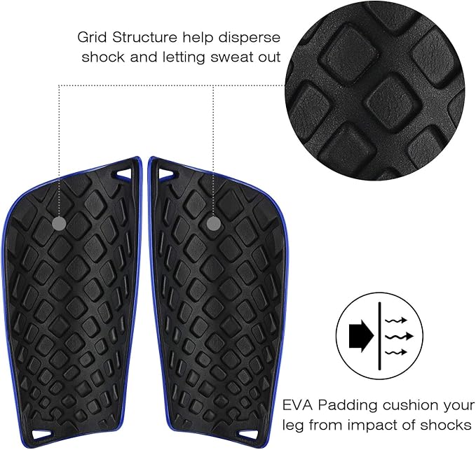 Gonex Soccer Shin Guards for Kids Adult, Youth Boys Girls Shin Guards Slip in Soccer Shin Pad Sleeves Canilleras for Football Games, EVA Cushion Protection Reduce Shocks & Injuries