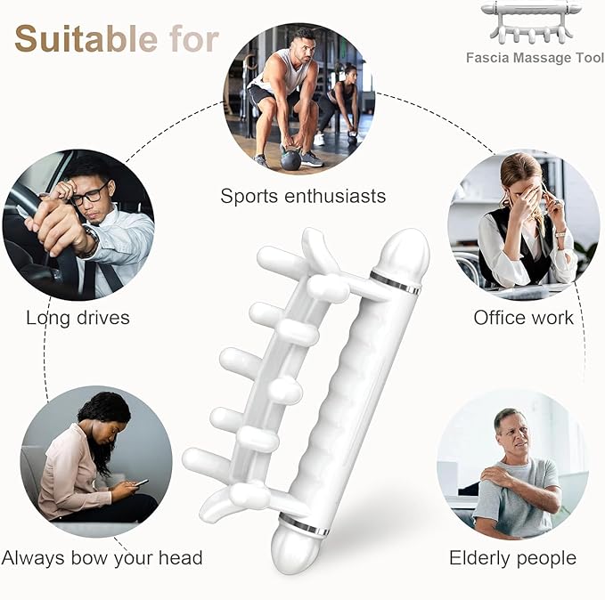 Fascia Massage Tool Blaster for Cellulite,Trigger Points Massage Tools,Neck Back and Shoulder Message Stick ＆ Cellulite Massager,Gifts for Women Men