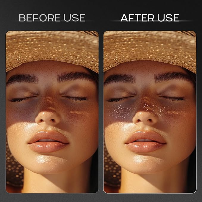 Face Glitter Freckles, Makeup Patches-Silver-Face Glitter Speckles Patches, 4pcs