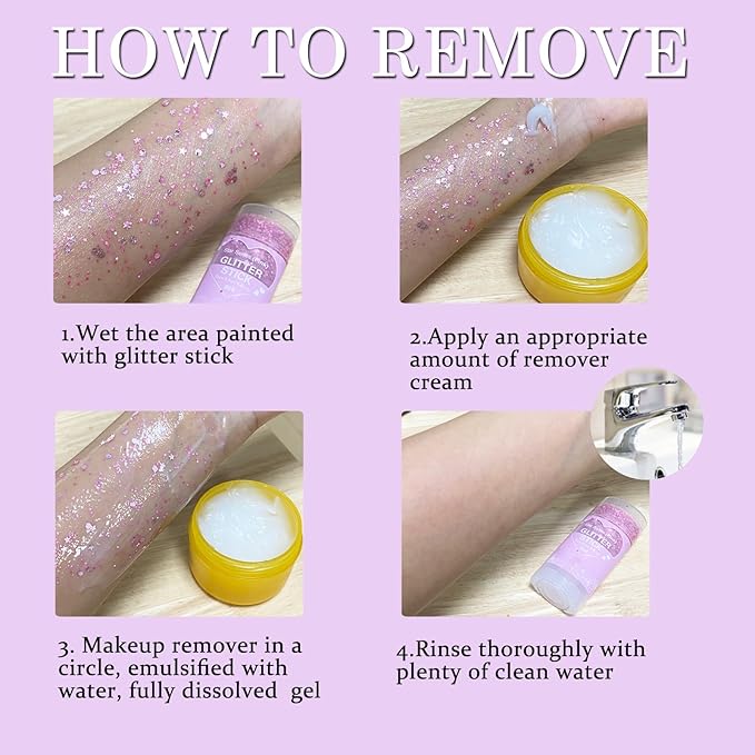 Gold Hair Glitter Stick,Yellow Body Face Glitter Singer Concert Outfits for Women,Rave Accessories Carnival Chunky Sequins,Waterproof Shimmer Body Paint for Kids