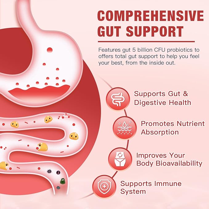 DRFOSTER Multi-Collagen-Peptide-Powder with Probiotics, 50 Servings of Hydrolyzed Collagen Peptides with Hyaluronic Acid, Biotin & Multivitamins - Supports Skin, Hair, Nails Health