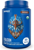Falcon Vegan Protein Powder Organic, Stevia & Sugar Free, Plant Based Protein, Low Carb, Dairy Free, Keto, Non Whey Protein, Probiotic, Pea Protein | Chocolate Flavor - 37 Servings - 2.64lb